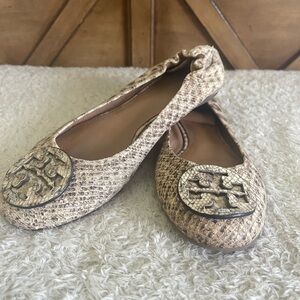 Tory Burch snakeskin ballet flats